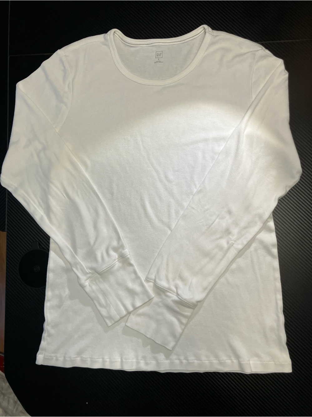 GAP White Crewneck Long Sleeve Tee